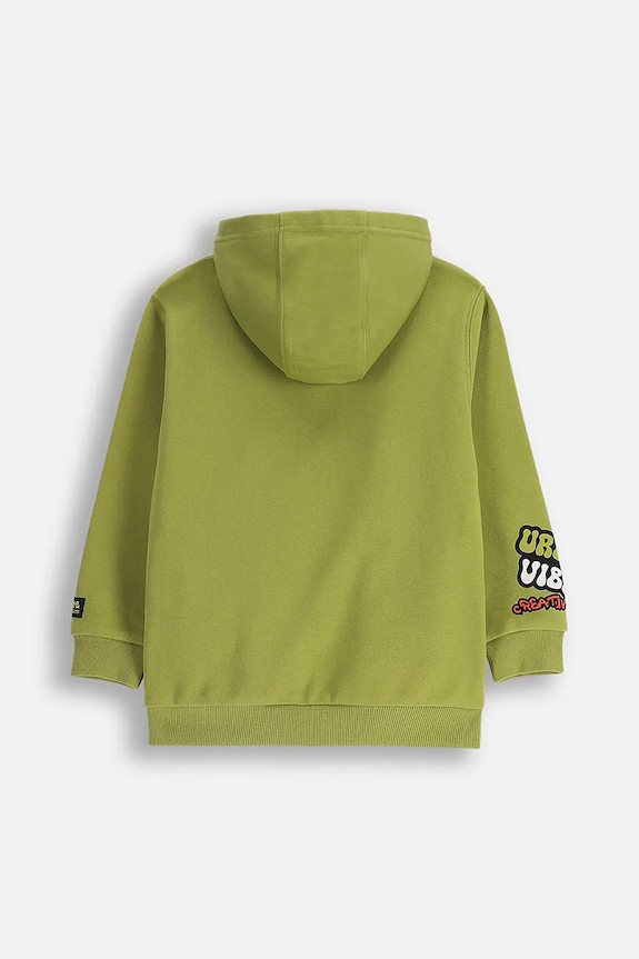 Βαμβακερή παιδική μπλούζα Coccodrillo ZC5132301SBK πράσινο AW25