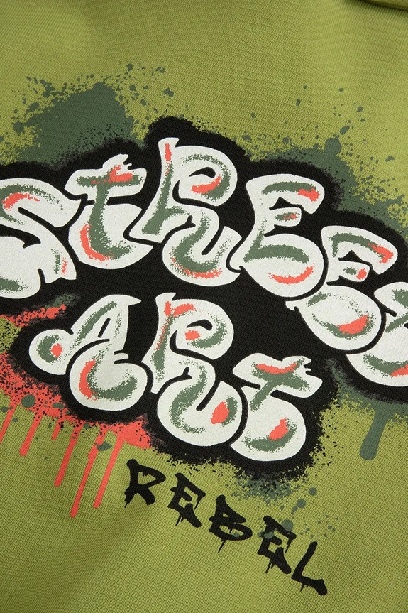 Βαμβακερή παιδική μπλούζα Coccodrillo πράσινο ZC5132301SBK