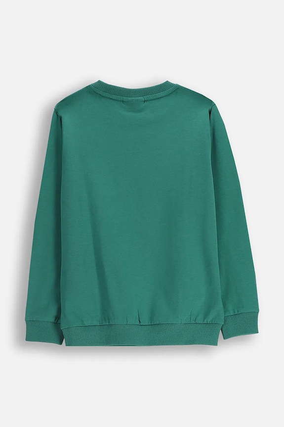 Coccodrillo bluza bawełniana dziecięca ZC5143101YBK zielony AW25