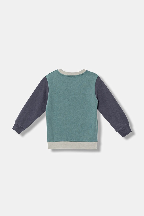 Detská mikina United Colors of Benetton 3EB5G10KS.P.Seasonal tyrkysová AW25