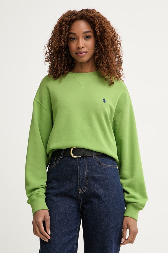 Bavlnená mikina Polo Ralph Lauren bavlna zelená 211971690