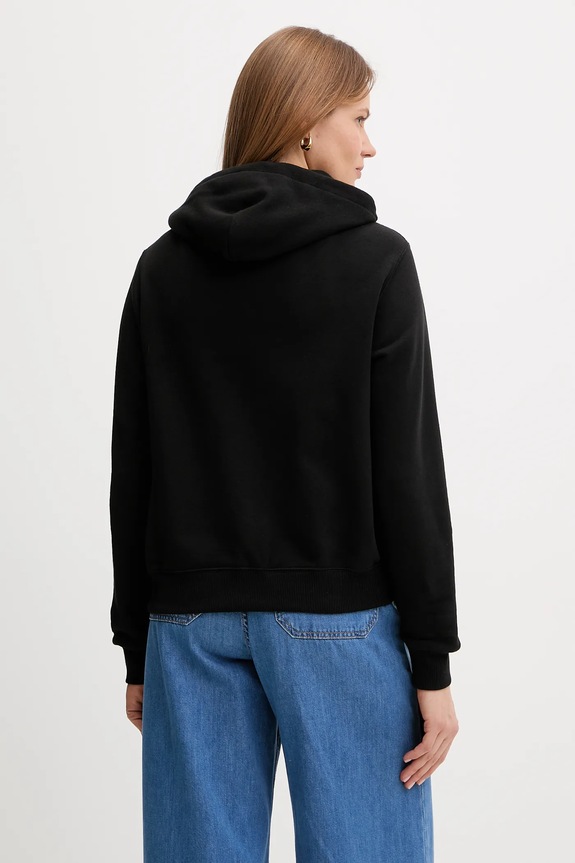 Oblečenie Polo Ralph Lauren mikina na zips s kapucňou dámska bavlnená 211971693 čierna