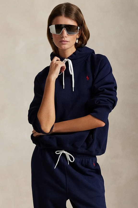 Polo Ralph Lauren Felpa con cappuccio da donna semplice blu navy 211971698