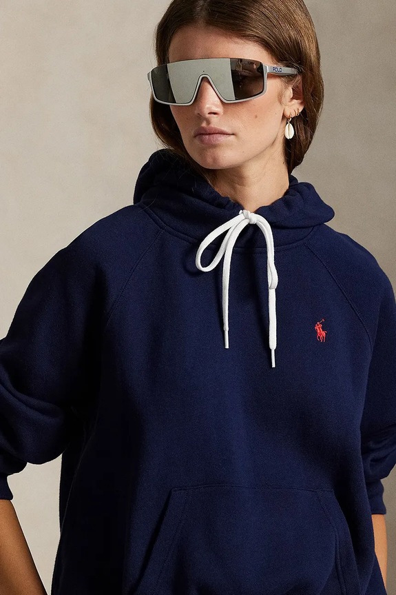 Polo Ralph Lauren Felpa con cappuccio da donna blu navy 211971698