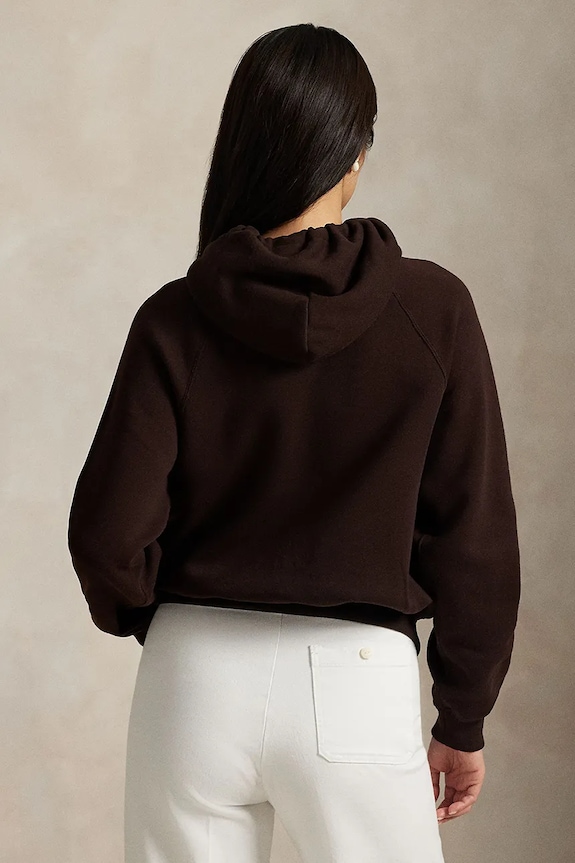 Polo Ralph Lauren hanorac cu glugă de damă 211971698 maro SS26