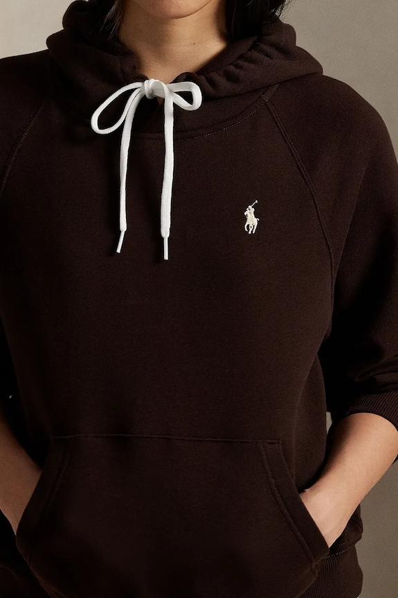 Polo Ralph Lauren hanorac cu glugă de damă maro 211971698