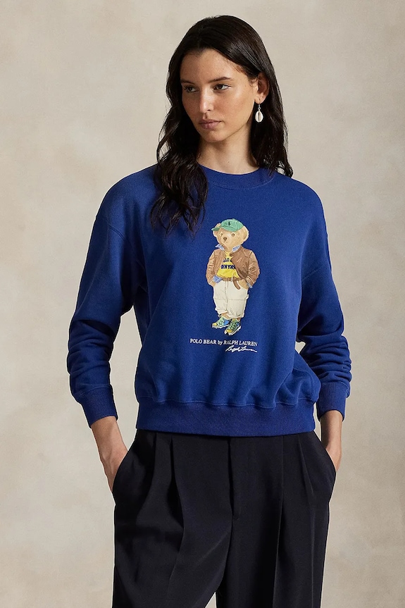 Mikina Polo Ralph Lauren bez kapucne tmavomodrá 211971736