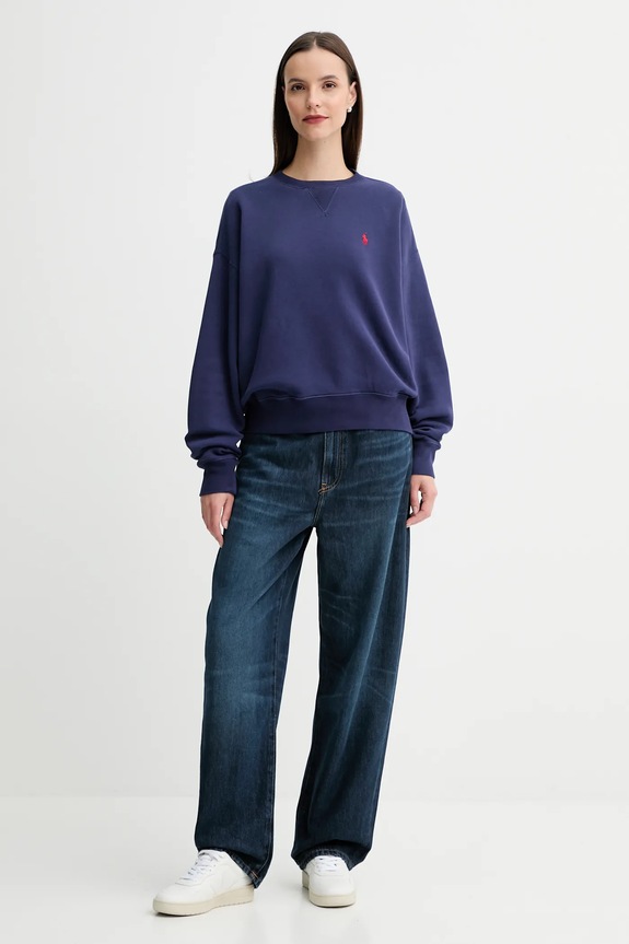 Polo Ralph Lauren pamut melegítőfelső 211972697 sötétkék AW25