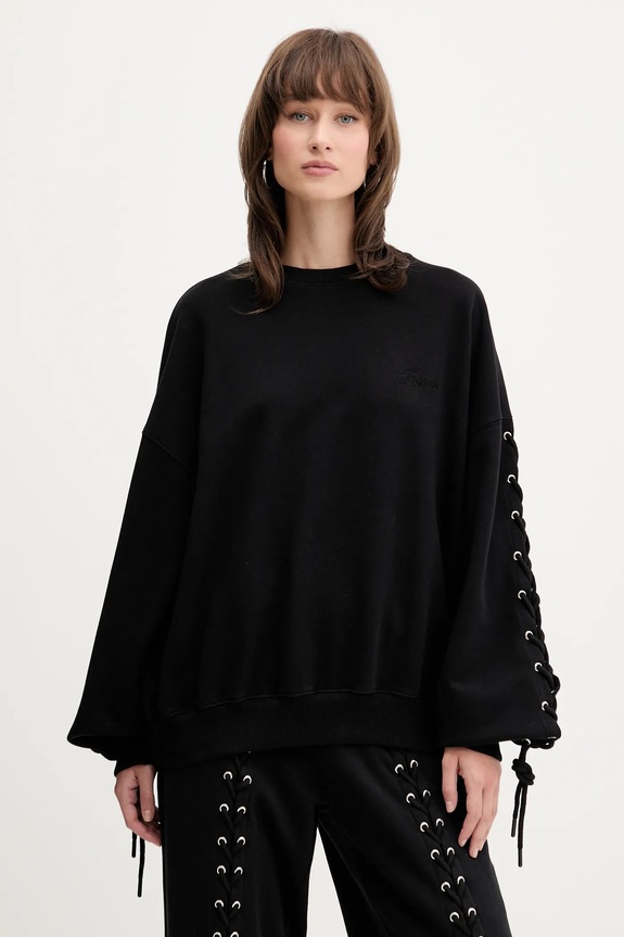 Rotate bluza bawełniana bawełna czarny 114390100