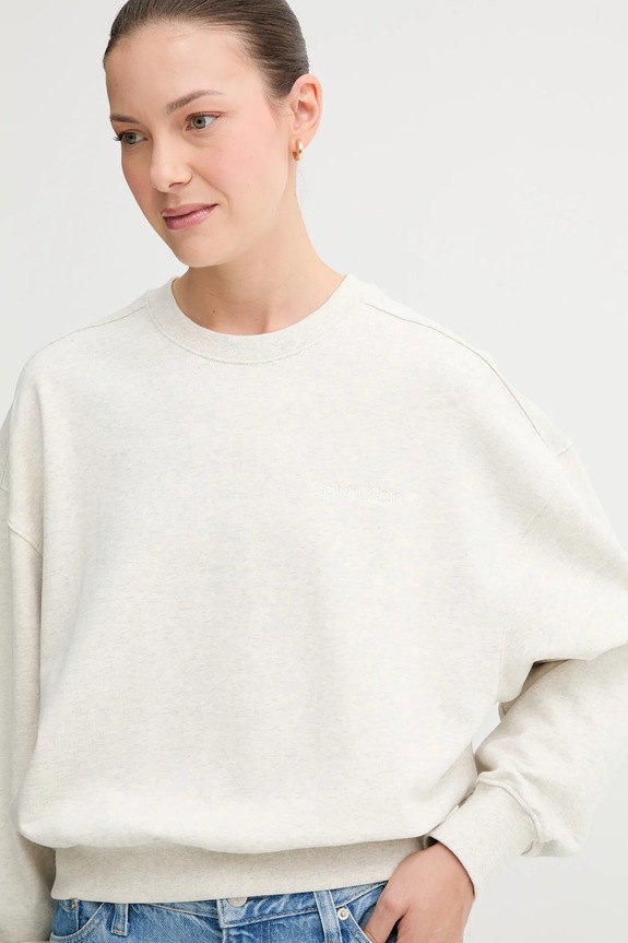 Bavlněná mikina Calvin Klein šedá LV044C209G