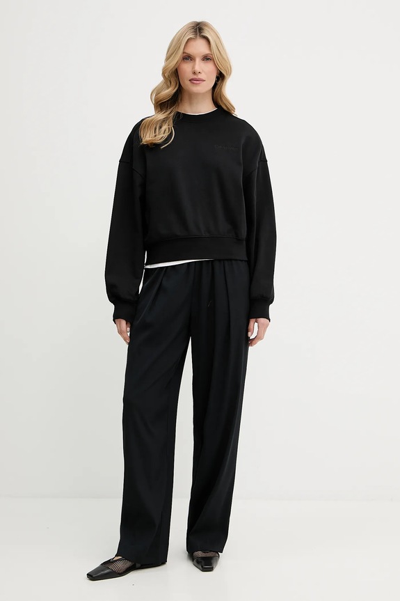 Calvin Klein hanorac de bumbac LV044C209G negru SS26