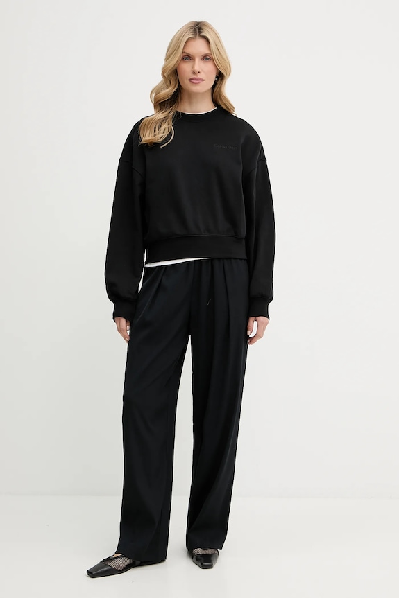 Calvin Klein hanorac de bumbac LV044C209G negru SS26