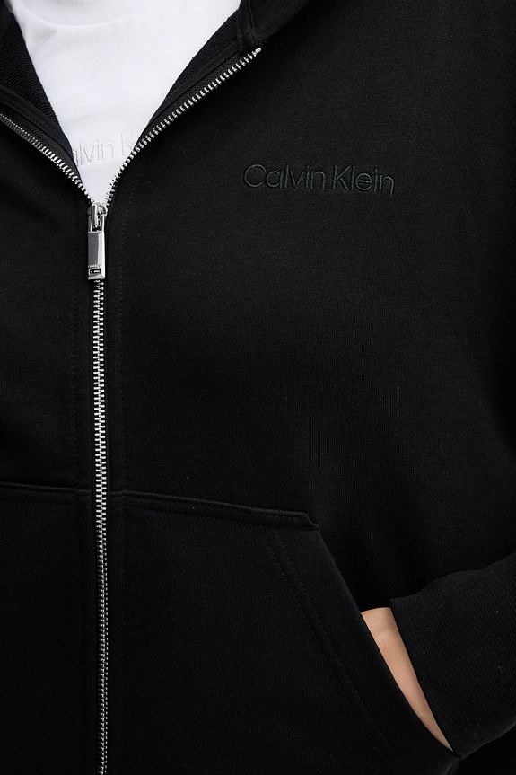 Βαμβακερή μπλούζα Calvin Klein μαύρο LV044C211G