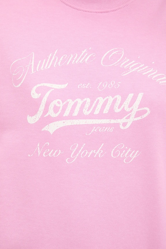 Tommy Jeans bluza bawełniana DW0DW20942 różowy