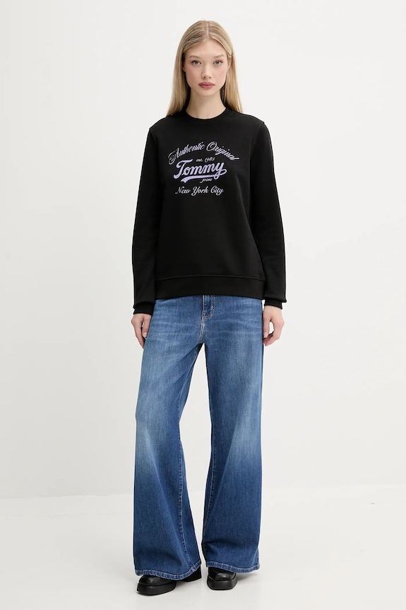 Tommy Jeans bluza bawełniana DW0DW20942 czarny AW25