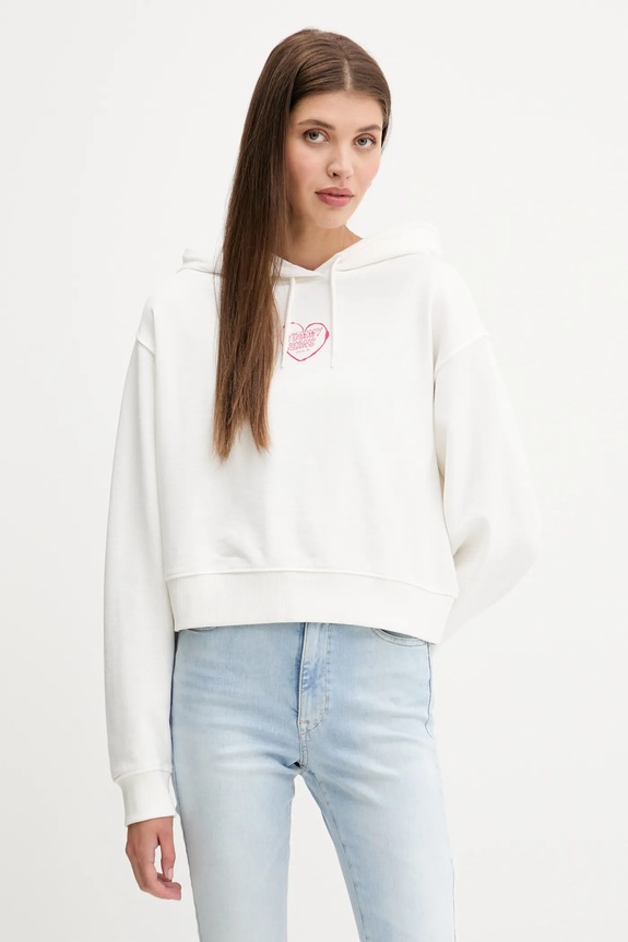 Odzież Tommy Jeans bluza bawełniana DW0DW21408 biały
