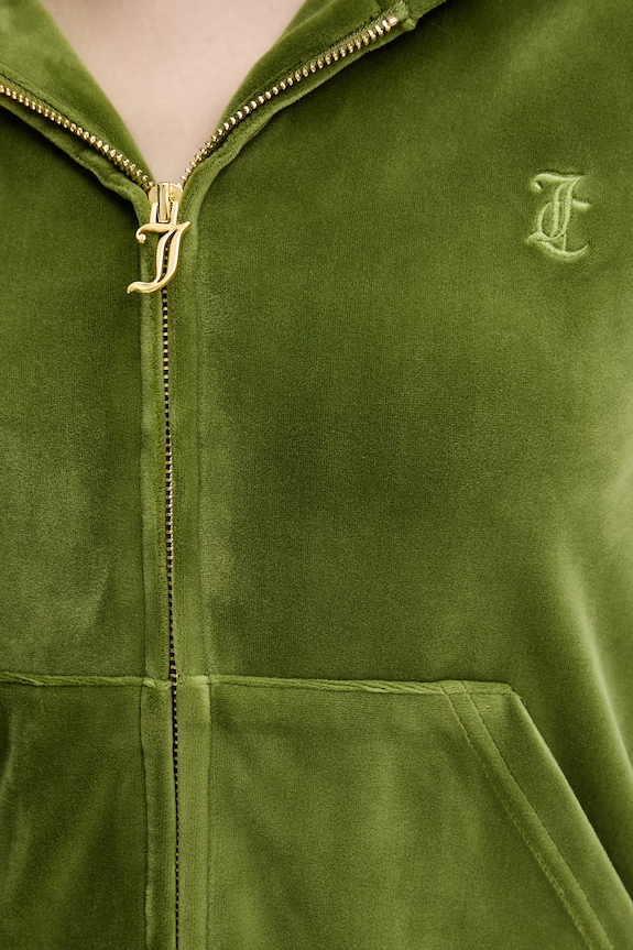 Μπλούζα Juicy Couture ROBERTSON HOODIE JCAP176G πράσινο