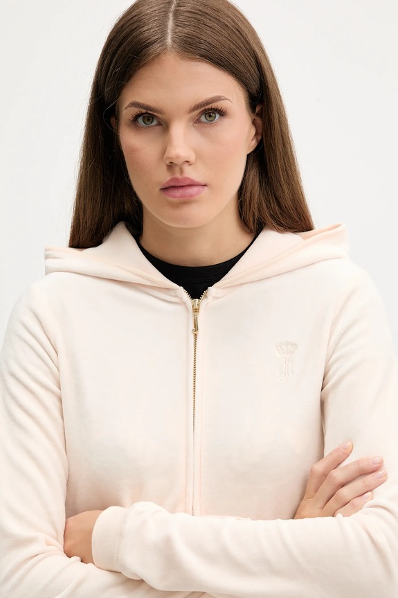 Dukserica Juicy Couture HERITAGE ROBYN HOODIE bež JCSEBJ007G