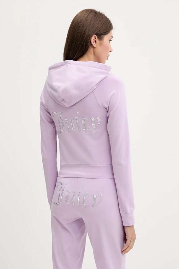 Oblečenie Mikina Juicy Couture SINGLE JERSEY OLA HOODIE JCWAS125310 fialová