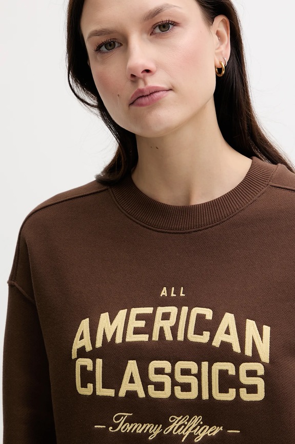 Tommy Hilfiger bluza brązowy WW0WW45752