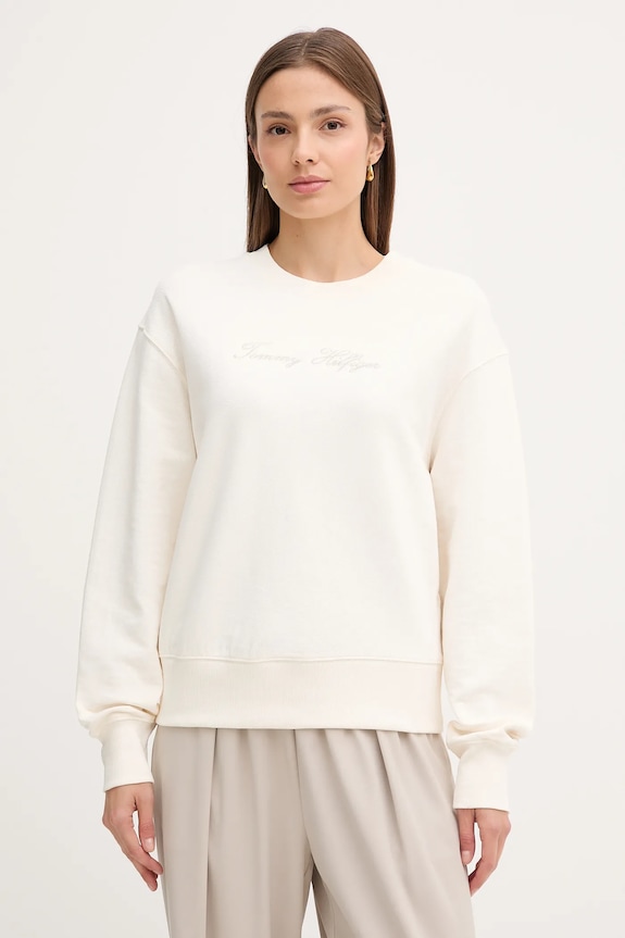 Tommy Hilfiger felpa senza beige WW0WW47159