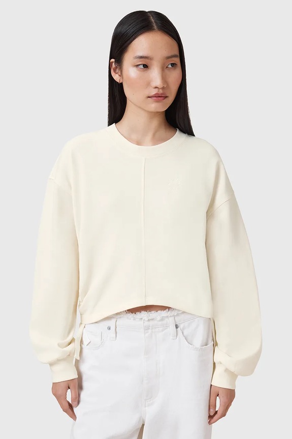 AllSaints bluza bawełniana MIRA bawełna beżowy W214JC
