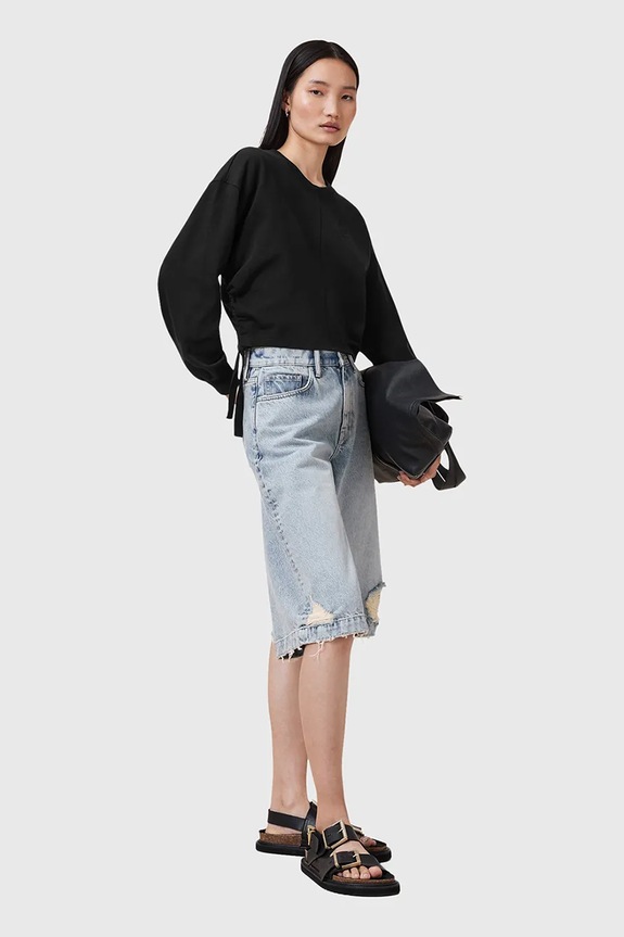Bavlnená mikina AllSaints MIRA čierna W214JC