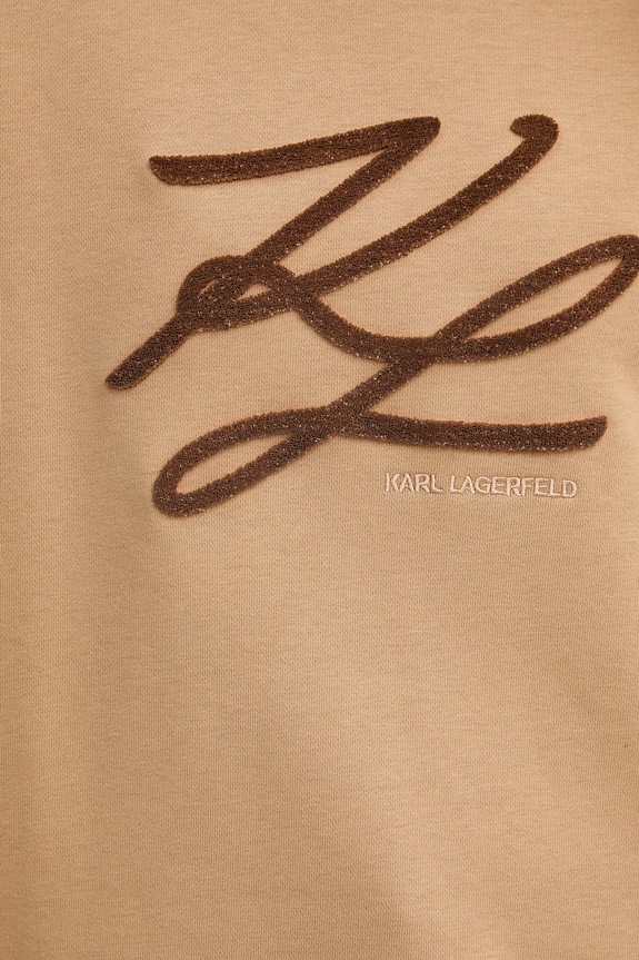 Mikina Karl Lagerfeld AUTOGRAPH HOODIE A3W20008 béžová