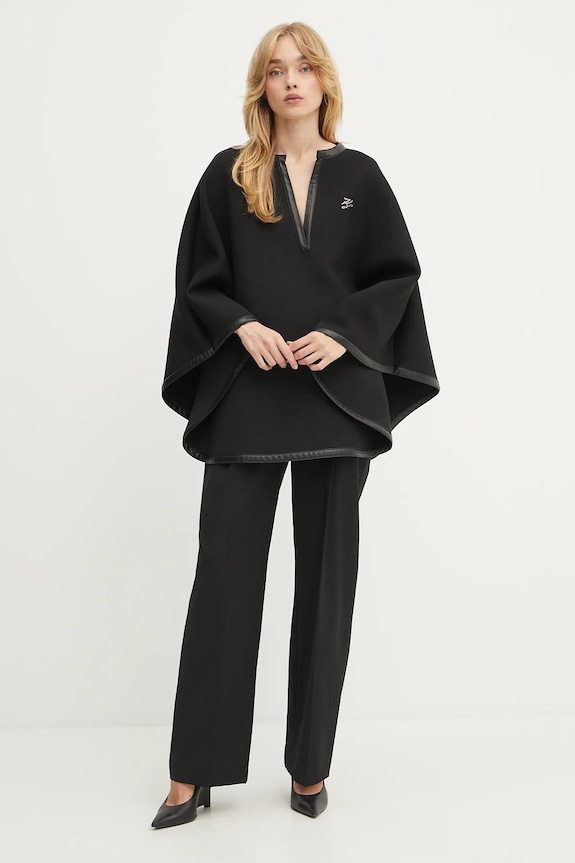 Karl Lagerfeld poncho A3W20016 czarny AW25