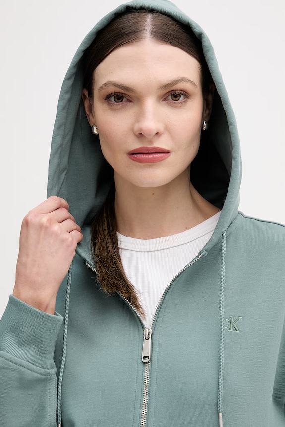 Μπλούζα Calvin Klein Jeans τιρκουάζ LV047B237G