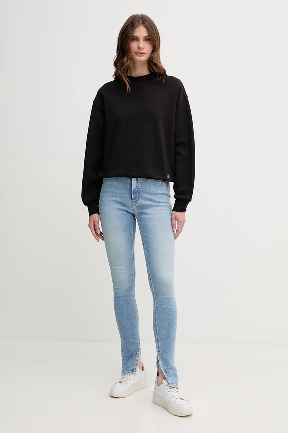 Bombažen pulover Calvin Klein Jeans LV047B238G črna AW25
