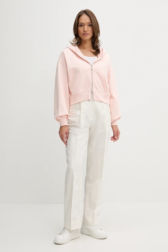 Bavlněná mikina Calvin Klein Jeans LV047C216G oranžová AW25