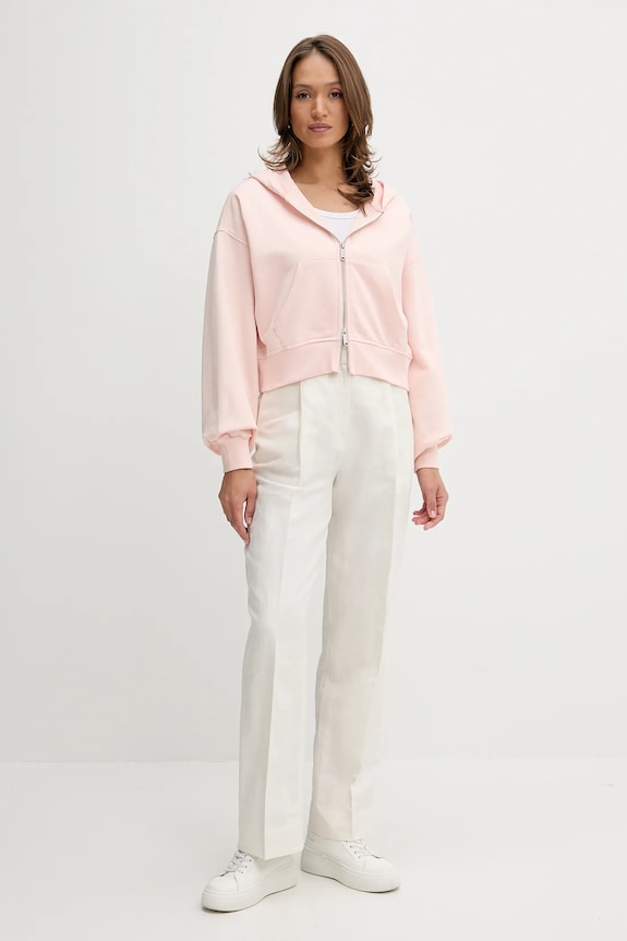 Bavlněná mikina Calvin Klein Jeans LV047C216G oranžová AW25