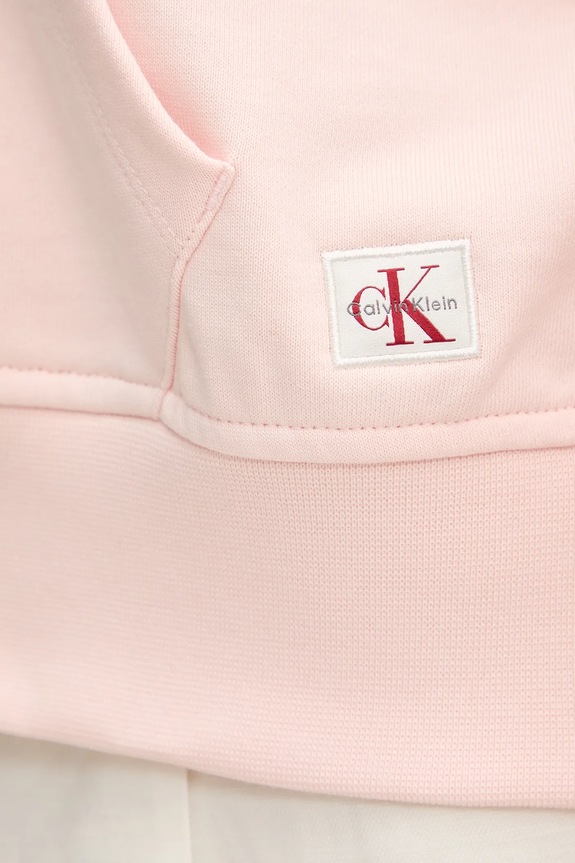 Bavlněná mikina Calvin Klein Jeans LV047C216G oranžová