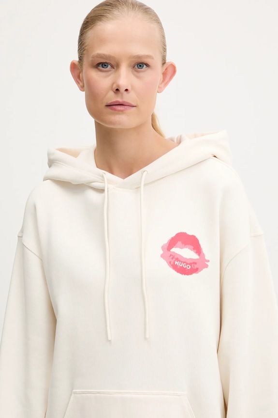 HUGO pamut melegítőfelső bézs 50545201