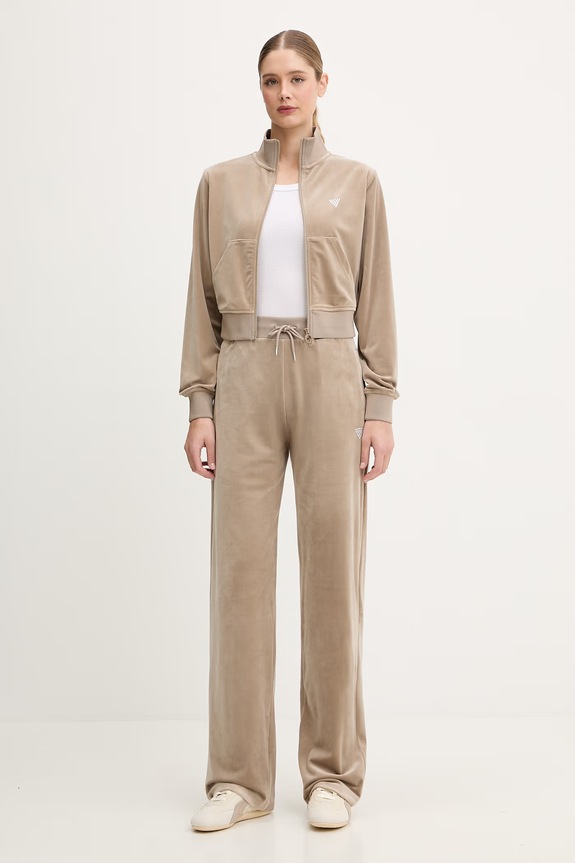 Guess felpa in velluto COUTURE V3BQ22.K0232 beige SS26