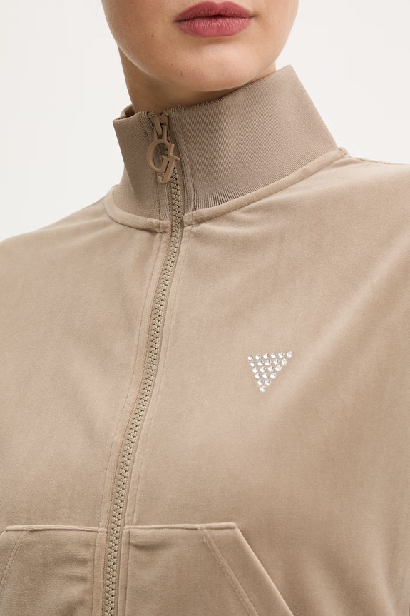 Guess felpa in velluto COUTURE V3BQ22.K0232 beige