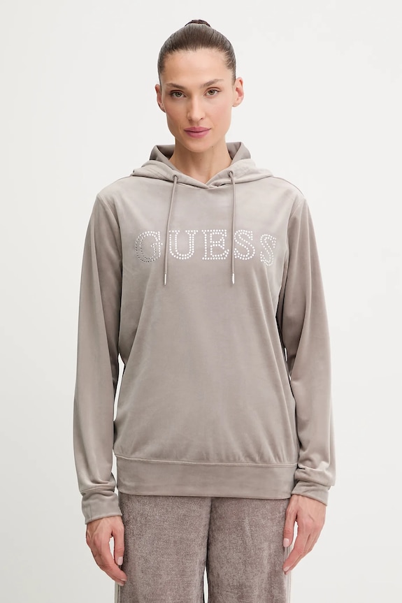 Guess bluza COUTURE z elastanem beżowy V4RQ25.K0232