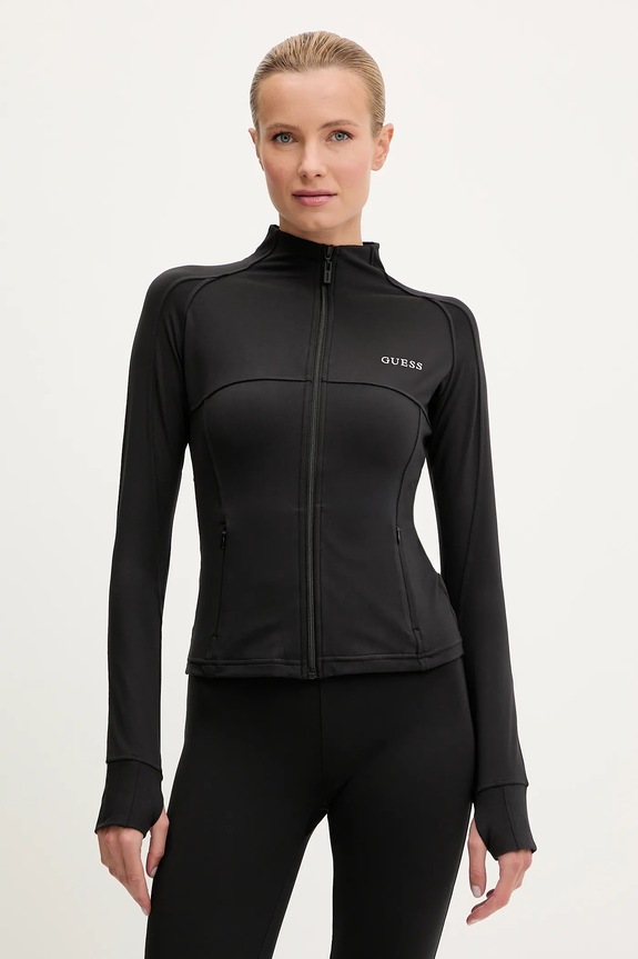 Guess bluza MARGOT z elastanem czarny V5RP17.KCD02