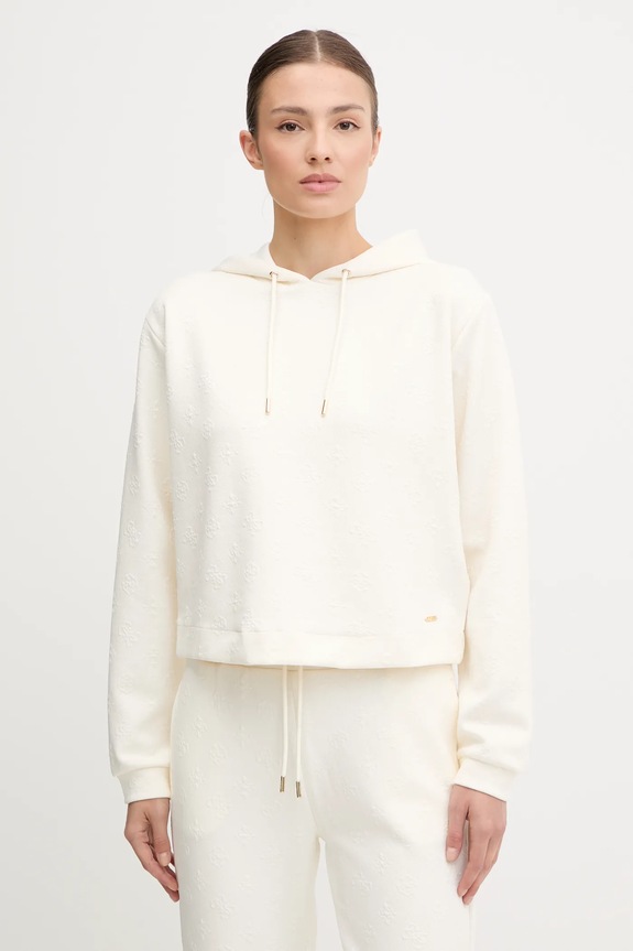 Mikina Guess PEONY jemný vzor béžová V5YQ04.KBSL2