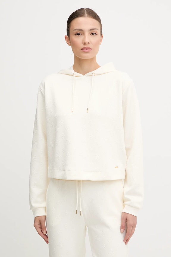 Mikina Guess PEONY jemný vzor béžová V5YQ04.KBSL2