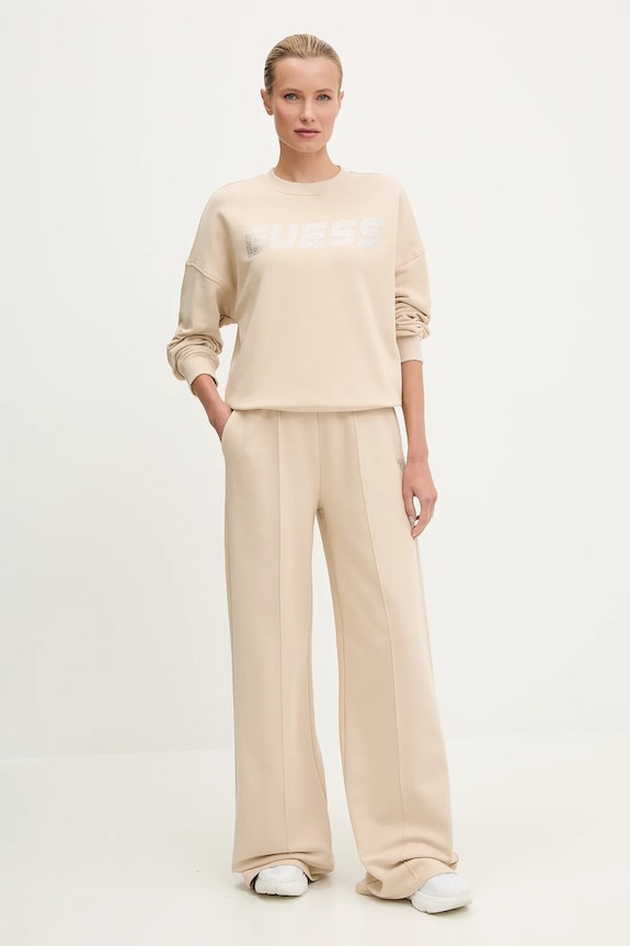 Guess felpa in cotone PRIMULA V5YQ12.KCRP0 beige AW25