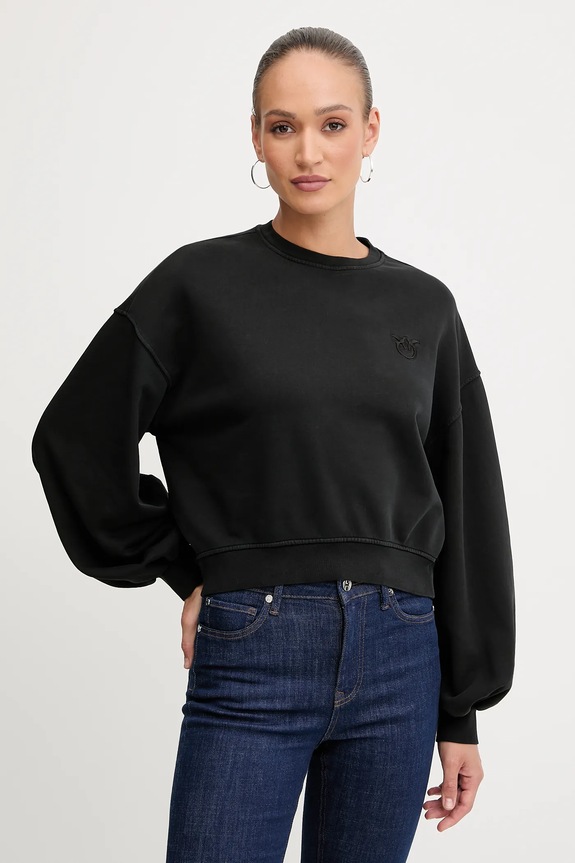 Pinko bluza bawełniana bawełna czarny 105510.A2RB