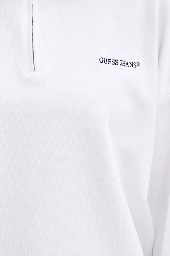 Guess Jeans felpa in cotone W5YQ09.K68I4 bianco