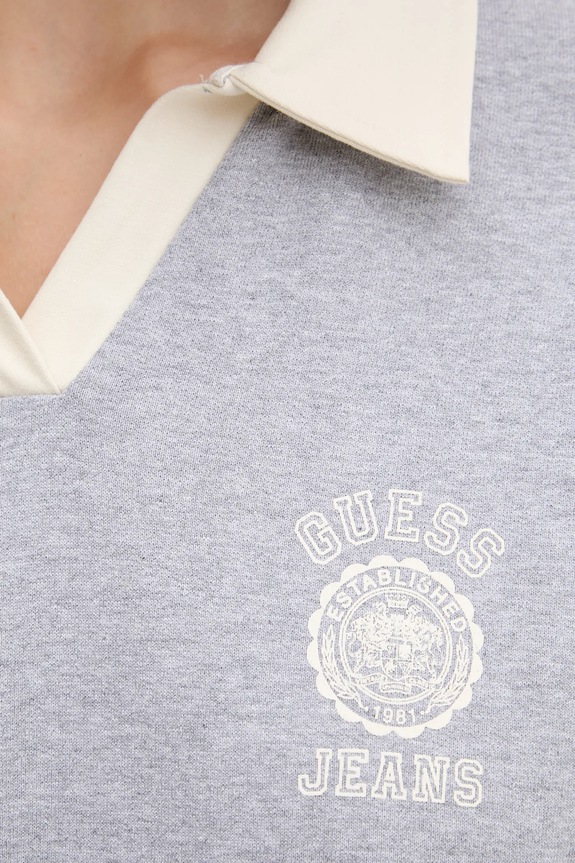 Bavlnená mikina Guess Jeans W5YQ16.K68I4 sivá