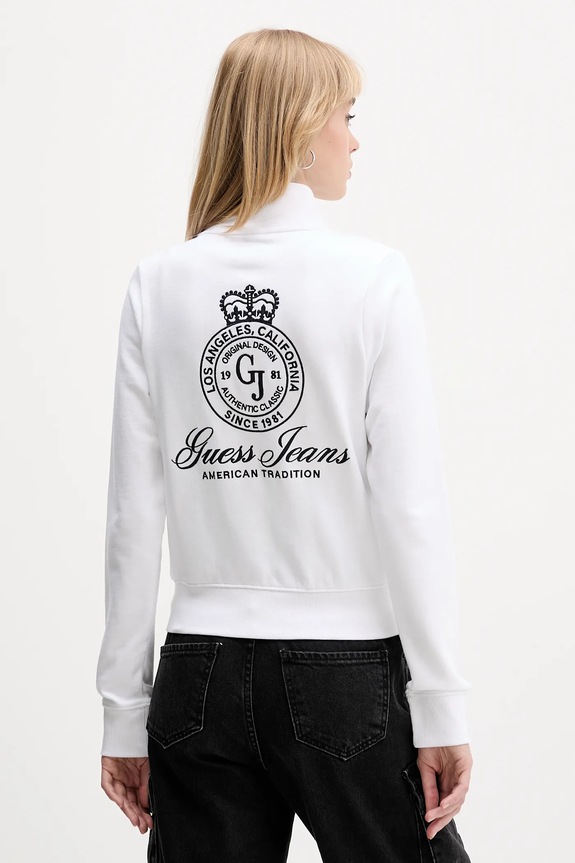 Odzież Guess Jeans bluza bawełniana W5YQ17.K68I4 biały