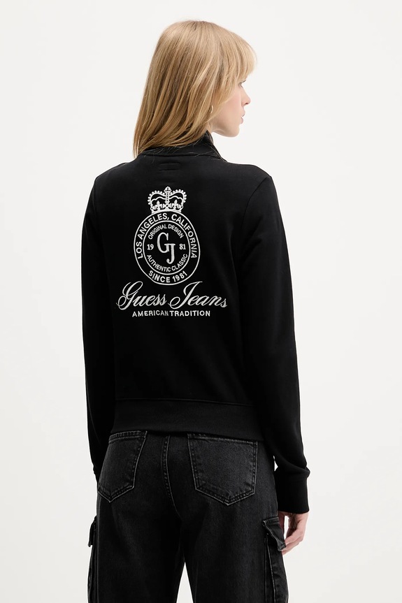 Odzież Guess Jeans bluza bawełniana W5YQ17.K68I4 czarny