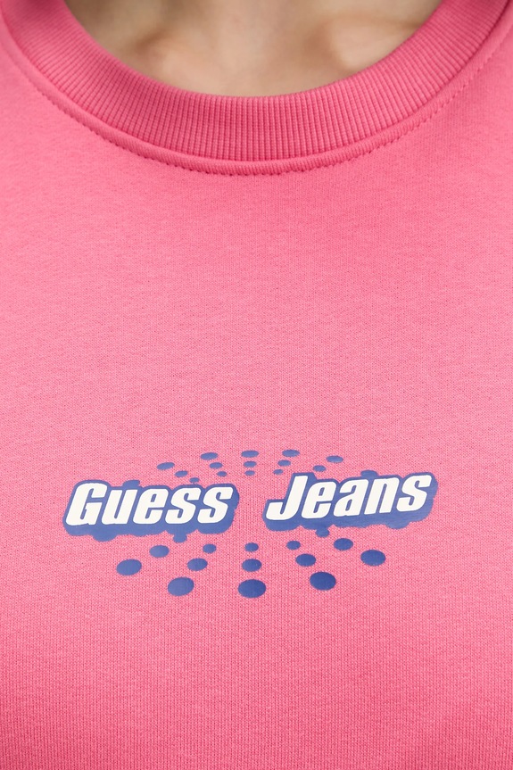 Хлопковая кофта Guess Jeans W5YQ23.K68I4 розовый
