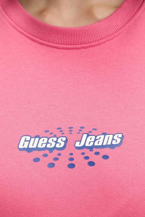 Хлопковая кофта Guess Jeans W5YQ23.K68I4 розовый