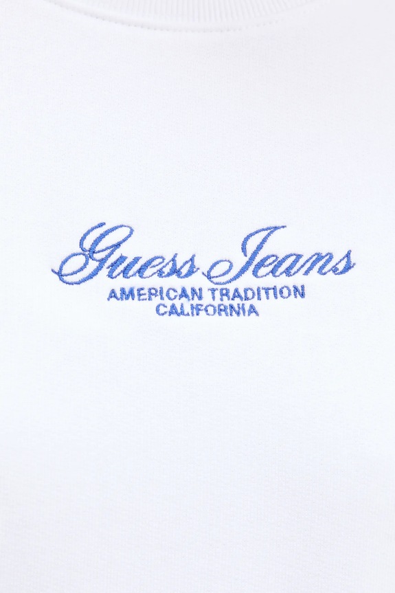 Guess Jeans pamut melegítőfelső W5YQ28.KCPR1 fehér